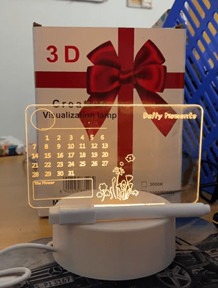 Night Light, Transparent Note Board Erasable Writing Message Board Home Desktop Small Whiteboard Table Lamp